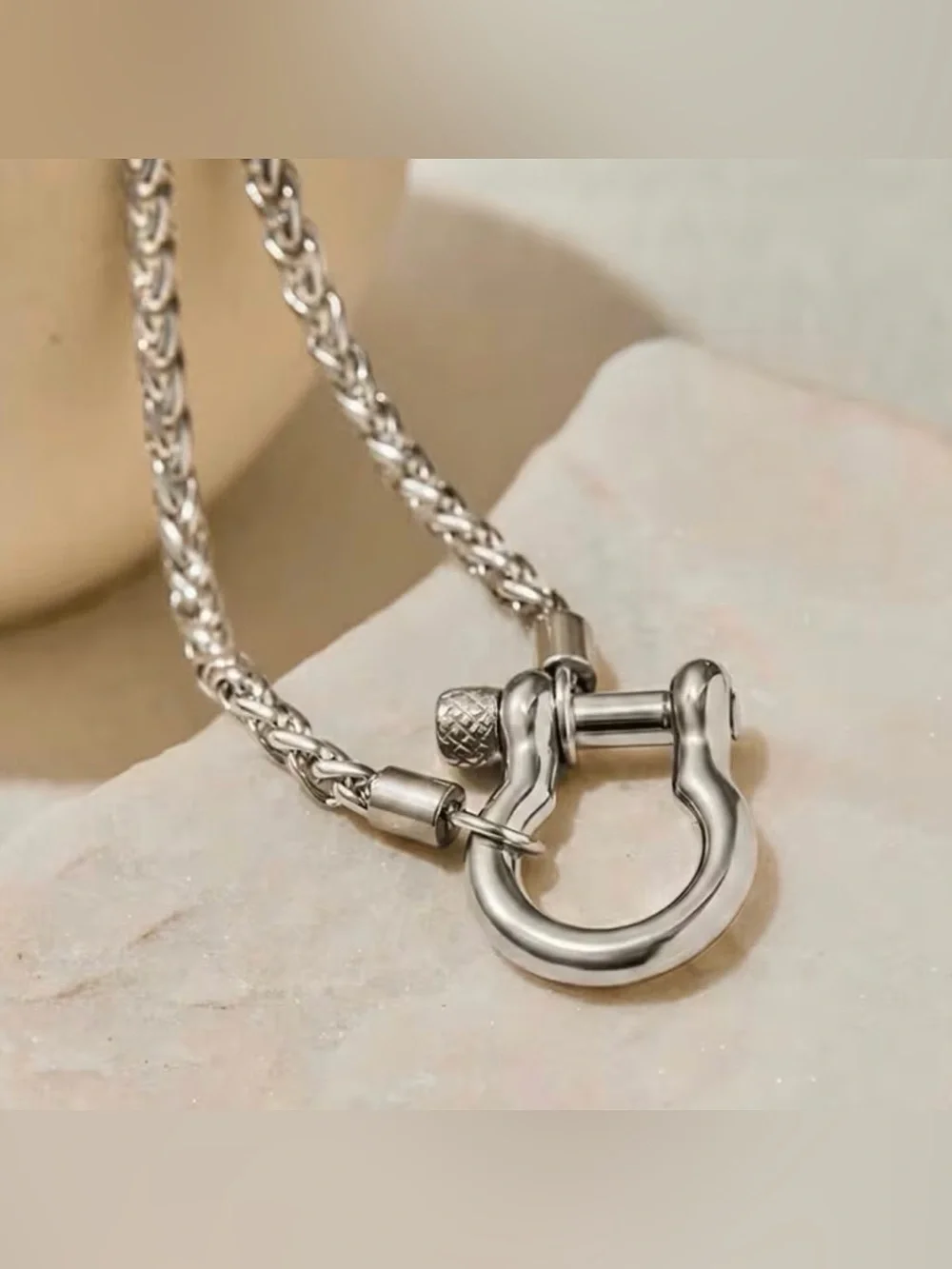 Western Horseshoe Necklace Silver Color Chain Necklace - Women's Jewelry 0112